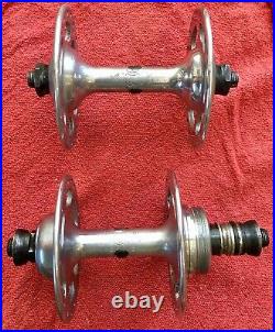 1966/67 Vintage Campagnolo Record High Flange Hubs 36h Scratched/Scuffed/Dinged