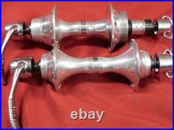1st Gen 1984/85 Campagnolo 322/101 C-Record Low Flange 36 Hole Hubs & Skewers