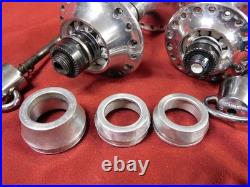1st Gen 1984/85 Campagnolo 322/101 C-Record Low Flange 36 Hole Hubs & Skewers