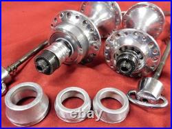 1st Gen 1984/85 Campagnolo 322/101 C-Record Low Flange 36 Hole Hubs & Skewers