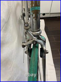 54cm Chrome Bianchi road bike with Campagnolo Record C and Mavic MA40 Wheels