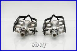 CAMPAGNOLO 1037 SUPERLEGGERI RECORD PEDALS STEEL VINTAGE QUILL OLD ROAD BIKE 80s