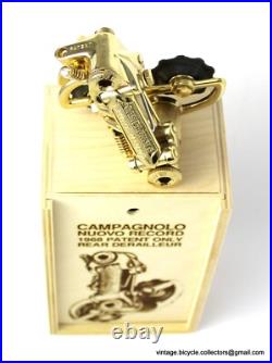 CAMPAGNOLO NUOVO RECORD 1968 PATENT ONLY REAR DERAILLEUR GOLD PLATED with BOX CAMPAGNOLO NUOVO RECORD 1968 PATENT ONLY REAR DERAILLEUR GOLD PLATED with BOX