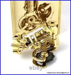 CAMPAGNOLO NUOVO RECORD 1968 PATENT ONLY REAR DERAILLEUR GOLD PLATED with BOX CAMPAGNOLO NUOVO RECORD 1968 PATENT ONLY REAR DERAILLEUR GOLD PLATED with BOX