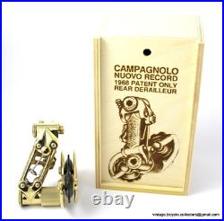CAMPAGNOLO NUOVO RECORD 1968 PATENT ONLY REAR DERAILLEUR GOLD PLATED with BOX CAMPAGNOLO NUOVO RECORD 1968 PATENT ONLY REAR DERAILLEUR GOLD PLATED with BOX