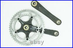 CAMPAGNOLO RECORD CARBON 172.5 53/39 CRANKSET VINTAGE 10s SPEED OLD SQUARE TAPER