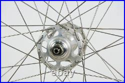 CAMPAGNOLO RECORD HIGH FLANGE HUB NISI 36h FRONT WHEEL TUBULAR VINTAGE ROAD BIKE