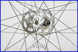 CAMPAGNOLO RECORD HIGH FLANGE HUB NISI 36h FRONT WHEEL TUBULAR VINTAGE ROAD BIKE