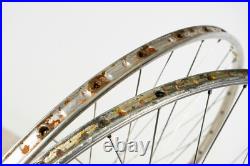 CAMPAGNOLO RECORD NISI WHEELS 700c 28 TUBULAR ROAD BIKE VINTAGE 60s 70s CLASSIC