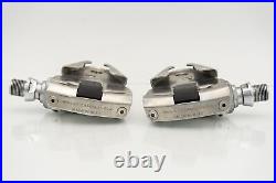 CAMPAGNOLO RECORD SGR 1 CLIPLESS PEDALS VINTAGE ROAD BIKE OLD BICYCLE SILVER 90s