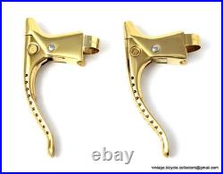 CAMPAGNOLO SUPER RECORD BRAKE LEVERS 80S for Vintage Eroica Race Bike Italy