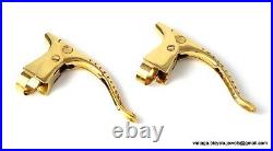 CAMPAGNOLO SUPER RECORD BRAKE LEVERS GOLD PLATED Vintage Luxury Race Bike