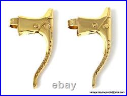 CAMPAGNOLO SUPER RECORD BRAKE LEVERS GOLD PLATED Vintage Luxury Race Bike