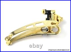 CAMPAGNOLO SUPER RECORD Front Derailleur Braze On GOLD PLATED Gear Schaltwerk CAMPAGNOLO SUPER RECORD Front Derailleur Braze On GOLD PLATED Gear Schaltwerk