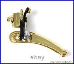 CAMPAGNOLO SUPER RECORD Front Derailleur Braze On GOLD PLATED Gear Schaltwerk CAMPAGNOLO SUPER RECORD Front Derailleur Braze On GOLD PLATED Gear Schaltwerk