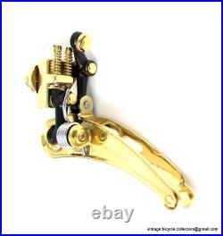 CAMPAGNOLO SUPER RECORD Front Derailleur Braze On GOLD PLATED Gear Schaltwerk CAMPAGNOLO SUPER RECORD Front Derailleur Braze On GOLD PLATED Gear Schaltwerk
