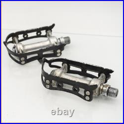 CAMPAGNOLO SUPERLEGGERI RECORD PEDALS STEEL VINTAGE QUILL OLD ROAD BIKE 1037 80s