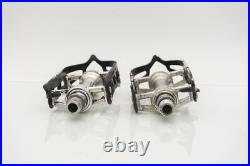 CAMPAGNOLO SUPERLEGGERI RECORD PEDALS STEEL VINTAGE QUILL OLD ROAD BIKE 1037 80s