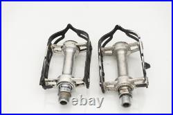 CAMPAGNOLO SUPERLEGGERI RECORD PEDALS STEEL VINTAGE QUILL OLD ROAD BIKE 1037 80s