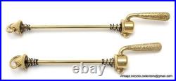 Campagnolo Gold Plated Quick Release Skewers for NUOVO SUPER RECORD HUBS Campagnolo Gold Plated Quick Release Skewers for NUOVO SUPER RECORD HUBS
