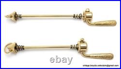 Campagnolo Gold Plated Quick Release Skewers for NUOVO SUPER RECORD HUBS Campagnolo Gold Plated Quick Release Skewers for NUOVO SUPER RECORD HUBS