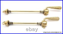 Campagnolo Gold Plated Quick Release Skewers for NUOVO SUPER RECORD HUBS Campagnolo Gold Plated Quick Release Skewers for NUOVO SUPER RECORD HUBS
