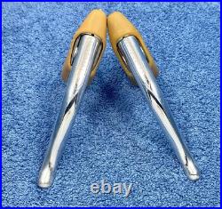 Campagnolo Nuovo Record Brake Levers Early Type Polished With Nice Remade Hoods