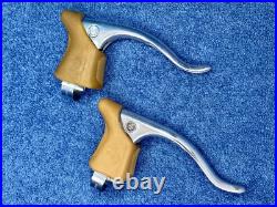 Campagnolo Nuovo Record Brake Levers Early Type Polished With Nice Remade Hoods