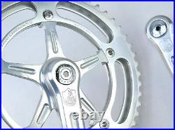Campagnolo Nuovo Record Crankset 170mm Vintage Bike 52-49 chainrings 1973 NOS
