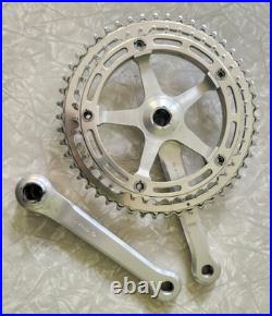 Campagnolo Nuovo Record Crankset 50/42 170mm with Campagnolo Dust Caps Vintage