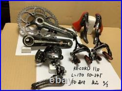 Campagnolo RECORD 11s Carbon Groupset 170mm 50/34T FD Braze-On EXCELLENT