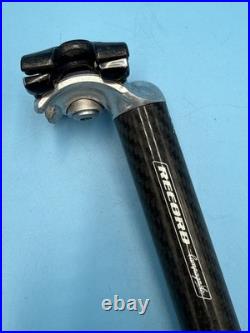 Campagnolo RECORD 27.2mm x 250mm Carbon Fiber Classic Seatpost GOOD-VGOOD USED