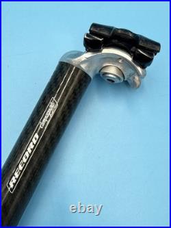 Campagnolo RECORD 27.2mm x 250mm Carbon Fiber Classic Seatpost GOOD-VGOOD USED