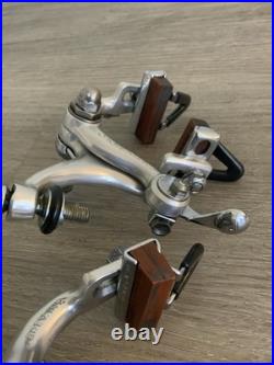 Campagnolo Record Brake Calipers 42-52 MM Reach Recessed Mounts Mathauser Pads