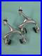 Campagnolo-Record-Brake-Set-Great-Condition-Silver-Aluminum-OEM-Barrels-Pads-01-nucp