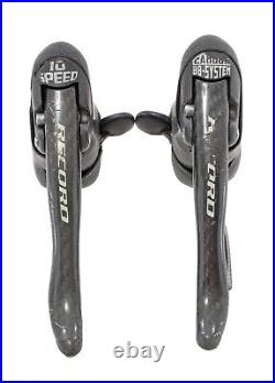 Campagnolo Record Carbon BB System 2x 10 Speed Road Bike Shifter Set Left/Right