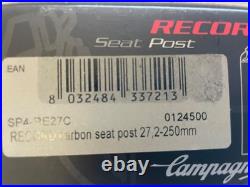 Campagnolo Record Carbon Seatposts 27.2MM. NEW OLD STOCK 250 mm sp4-re27c