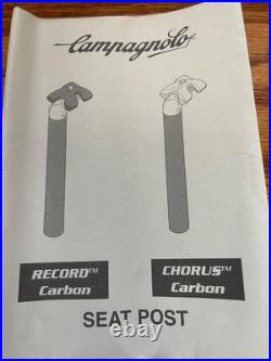 Campagnolo Record Carbon Seatposts 27.2MM. NEW OLD STOCK 250 mm sp4-re27c