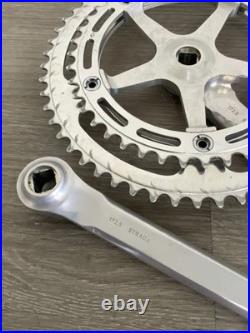 Campagnolo Record Crankset Double 172.5 MM Arms 53-42 Tooth Record Caps