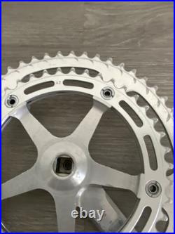 Campagnolo Record Crankset Double 172.5 MM Arms 53-42 Tooth Record Caps