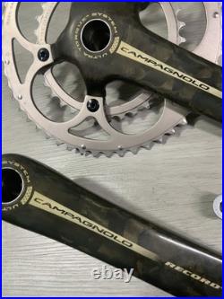 Campagnolo Record Ct Carbon Crankset Double 50-34 Tooth 175 MM Arm 10 Or 9 Speed