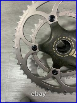 Campagnolo Record Ct Carbon Crankset Double 50-34 Tooth 175 MM Arm 10 Or 9 Speed