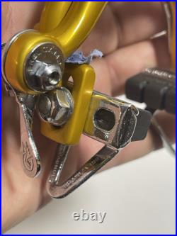 Campagnolo Record Early First Gen 2040 Non Engraved Gold Oro Brake Calipers Vvgc