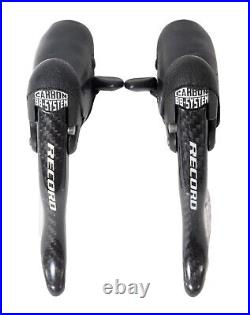 Campagnolo Record Ergopower 2x 10 Speed Carbon Road Bike Shifter Set Front Rear