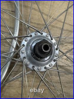 Campagnolo Record Freewheel English Thread Tubular Rim 36H Road Bike Wheelset