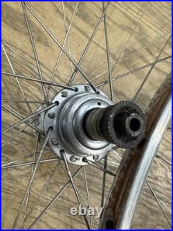 Campagnolo Record Freewheel English Thread Tubular Rim 36H Road Bike Wheelset