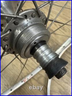 Campagnolo Record Freewheel English Thread Tubular Rim 36H Road Bike Wheelset