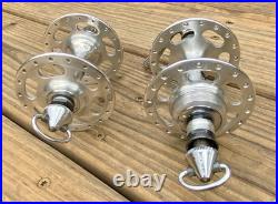 Campagnolo Record Large Flange Road Hubs 36h Smooth Spinning 1973 Campagnolo Record Large Flange Road Hubs 36h Smooth Spinning 1973