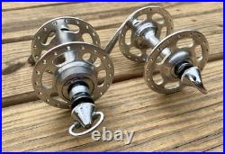 Campagnolo Record Large Flange Road Hubs 36h Smooth Spinning 1973 Campagnolo Record Large Flange Road Hubs 36h Smooth Spinning 1973