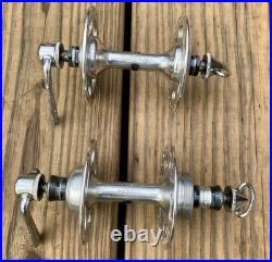 Campagnolo Record Large Flange Road Hubs 36h Smooth Spinning 1973 Campagnolo Record Large Flange Road Hubs 36h Smooth Spinning 1973